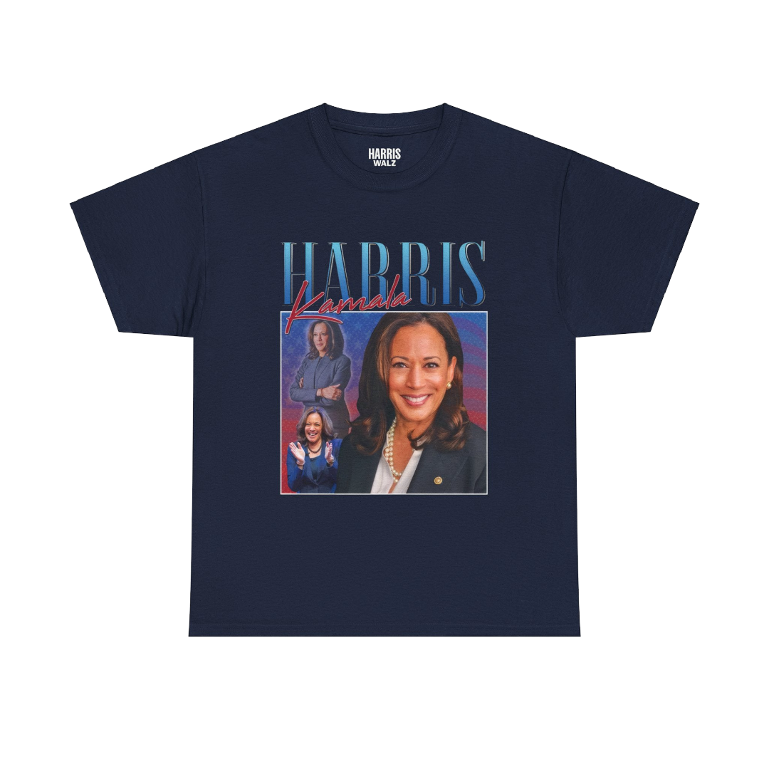 Kamala Harris Merch - Kamala Harris Signature Vintage Navy Tee