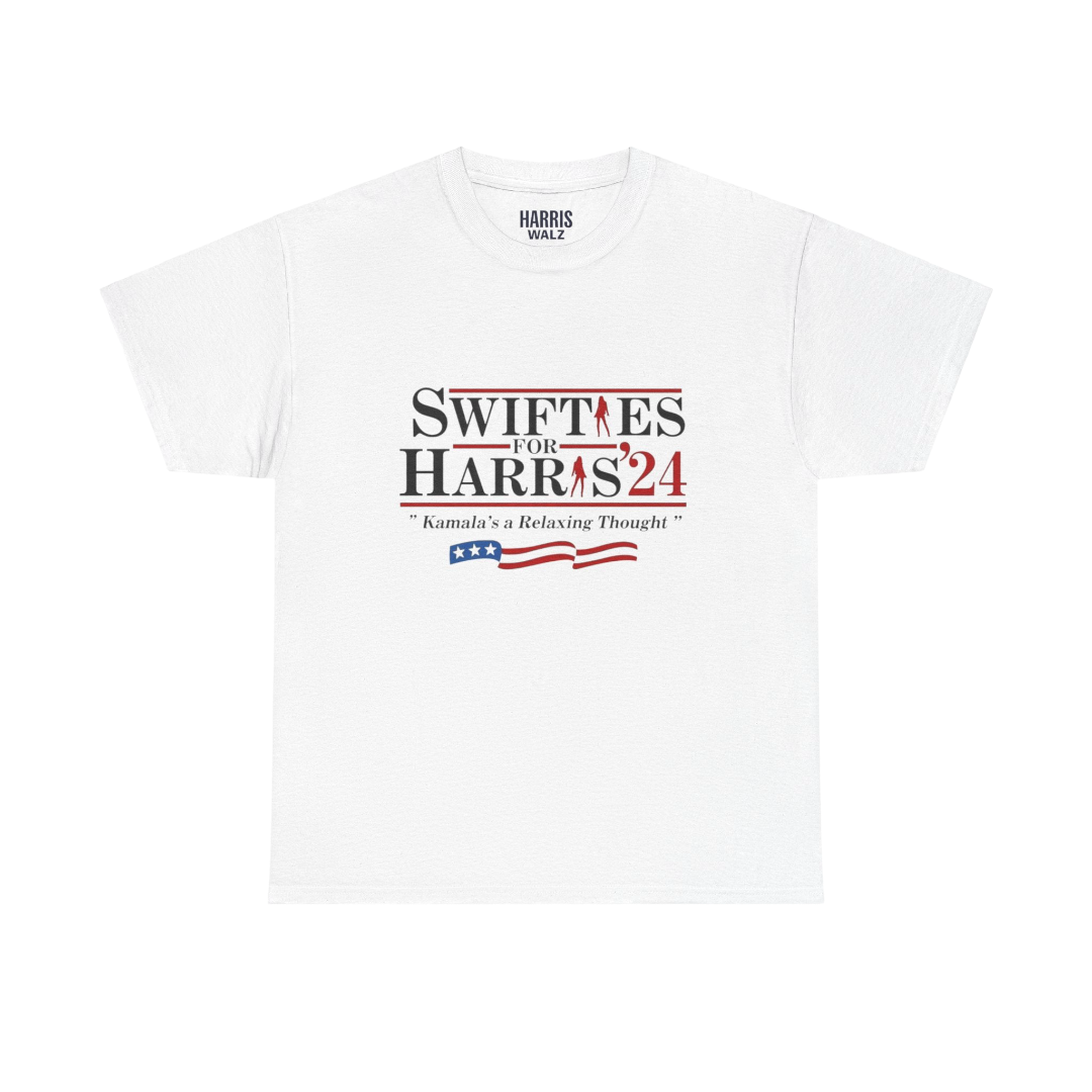 Kamala Harris For Swifties Merch - Kamala Harris For Swifties Swifties For Harris White Tee