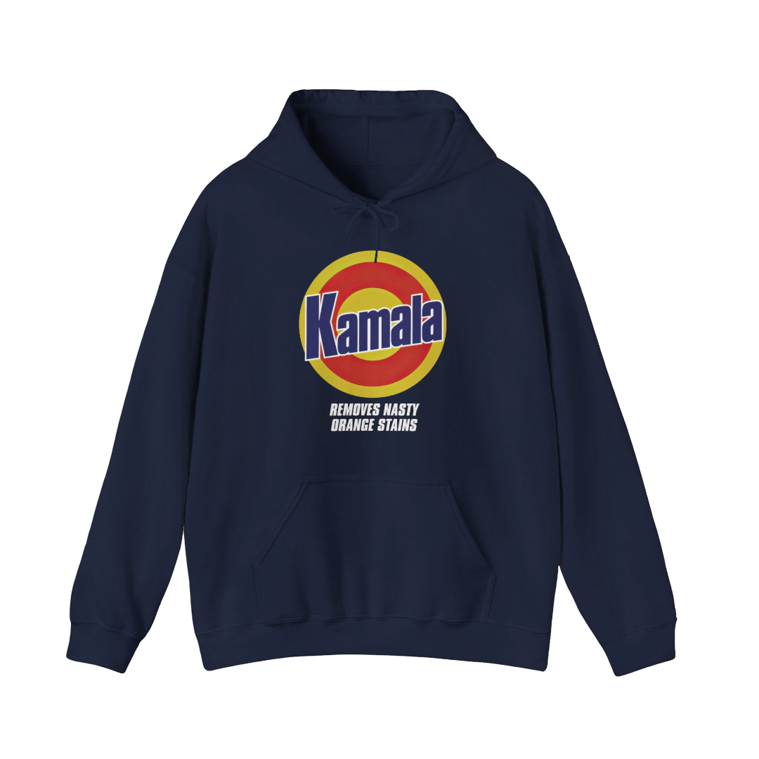 Kamala Harris Merch - Kamala Harris Removes Nasty Orange Stains Navy Hoodie