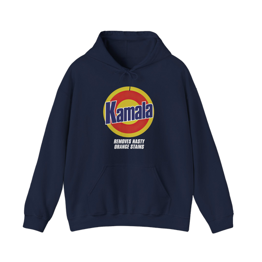 Kamala Harris Merch - Kamala Harris Removes Nasty Orange Stains Navy Hoodie