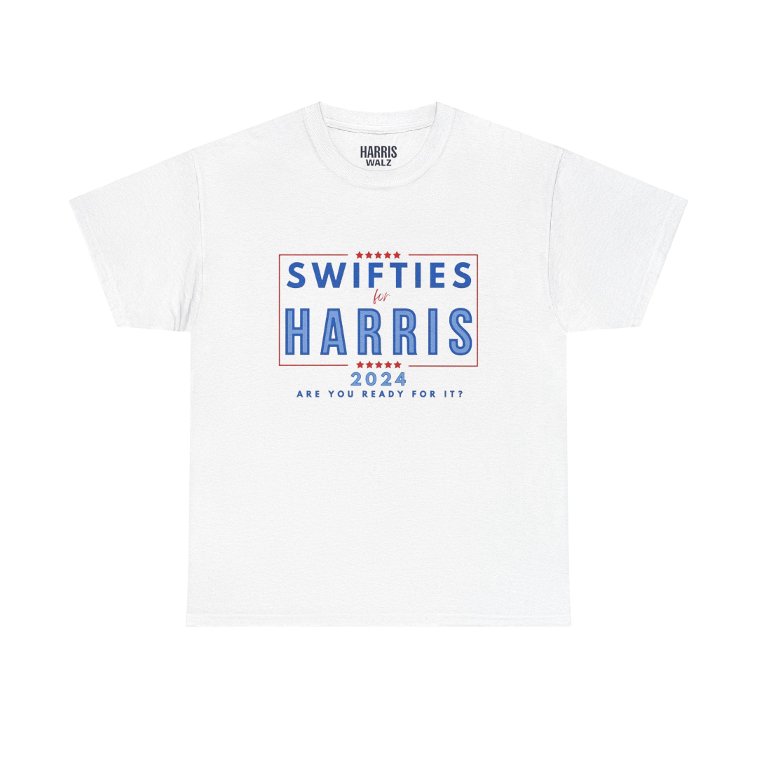 Kamala Harris For Swifties Merch - Kamala Harris For Swifties Swifties For Harris 2024 White Tee