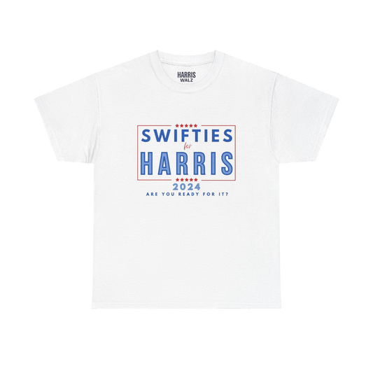 Kamala Harris For Swifties Merch - Kamala Harris For Swifties Swifties For Harris 2024 White Tee