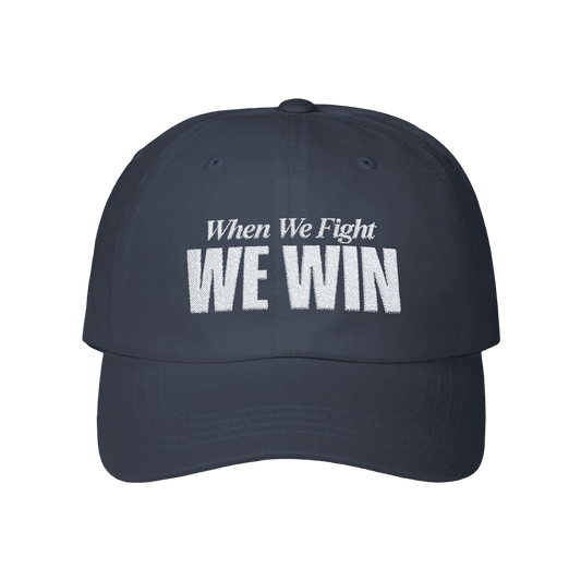 Kamala Harris Merch - Kamala Harris When We Fight We Win Navy Hat